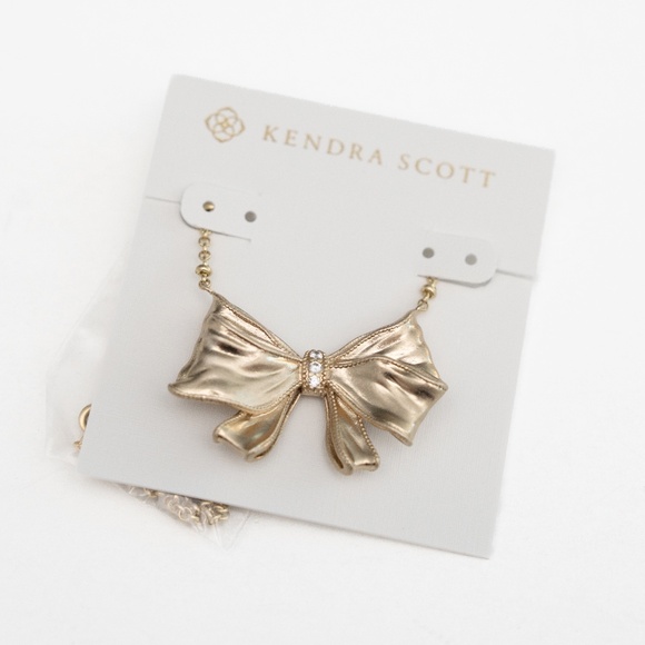 LoveShackFancy Jewelry - Kendra Scott  X Love Shack Fancy  - Gold Bow Necklace